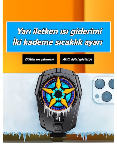 Telefon Soğutucu Cep Telefonu Radyatör Soğutucu, Led Göstergeli