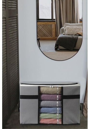 Adarya Home 5 Adet Pencereli Kazak Hurcu- 50x40x30 Antrasit