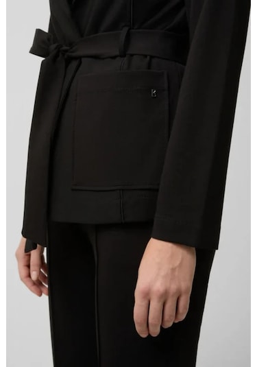 Bogner Benisha Jersey Slim Fit & B - Logo Blazer Kadın Ceket Siyah