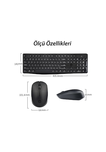 HP CS10 Kablosuz Klavye ve Mouse Set