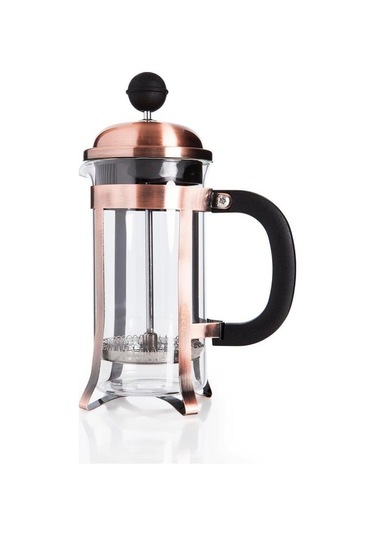 Metal French Press Bakır Renk 350 Ml Bitki Çay Demleme Kupası 350 Ml 9129 Kahve