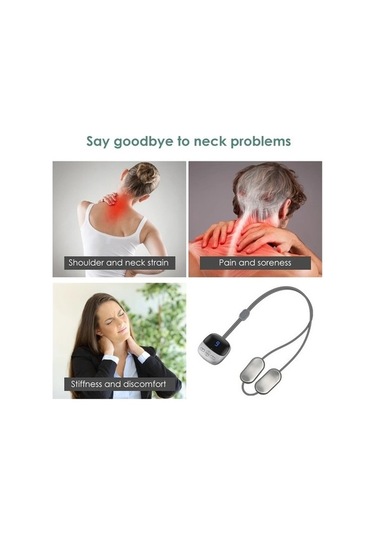 Bloomnest Gümüş Asılı Servikal Omurga Masajı, Mini Darbe Omuz Servikal Masaj, Isıtma Kompres Boyun Darbe Masaj 9p9qgl, Çok Renkli Çok Renkli