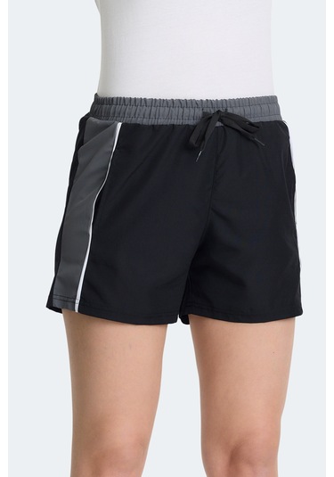 Slazenger Radek In Kadın Cepli Deniz Şortu Siyah Mayo Siyah