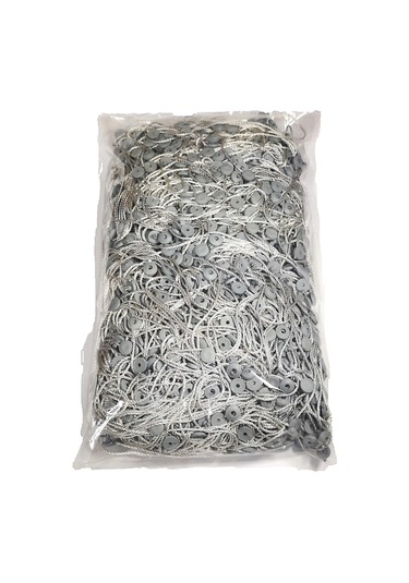 Kilitli İp Kuş Gözü Etiket İpi Gümüş Uzunluk 18 CM 500 Adet