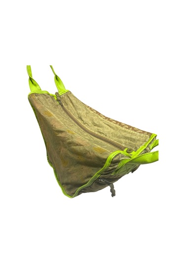 Kaliteli Eskitme Organik Vintage Salaş Desenli Günlük Gezi Seyahat Plaj Kadın Omuz El Çantası M Yeşil Kahve