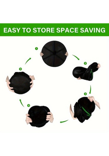 Tineke 4 Katlı Meyve Sebze Kurutma Filesi Katlanabilir Siyah