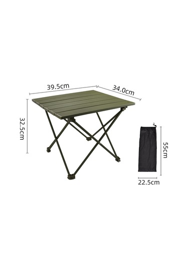 Halın 39.5x34x32.5cm Katlanır Masa Alüminyum Alaşımlı Masa Masa Açık Kamp Barbekü İçin, Boyut S 001