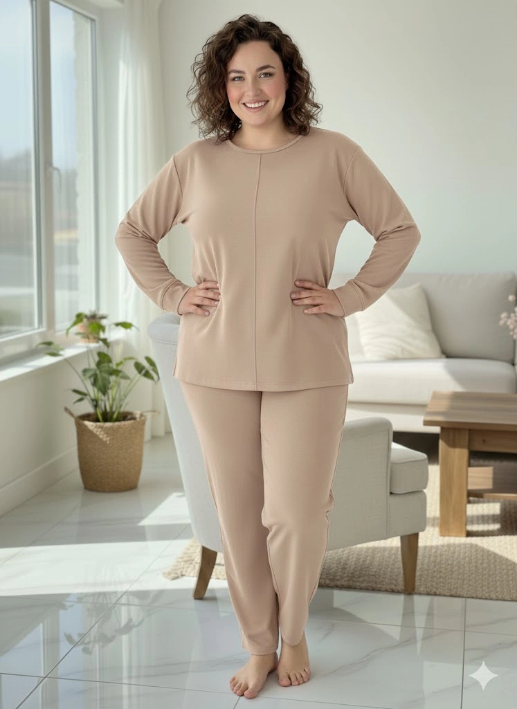 Kadın Bej Eşofman Takımı Bej