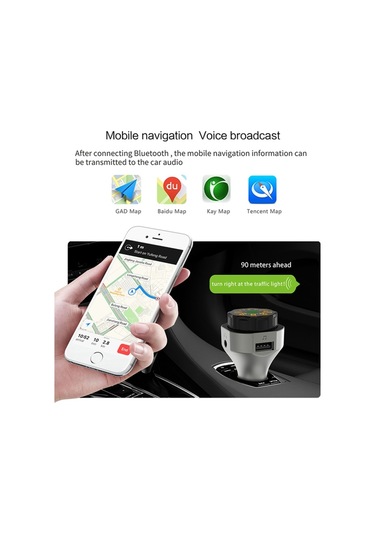 Sones Araba Mp3 Çalar Araba Fm Verici Bluetooth 4.2 Tf Kart/u Disk Aux