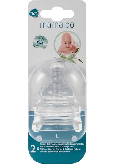 Mamajoo %0 Bpa 12 Ay+ Silikon Biberon Emziği 2'Li No 3