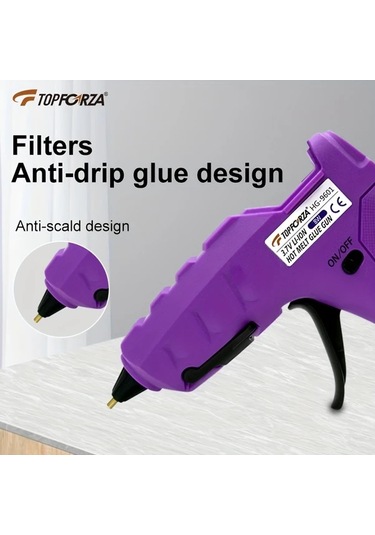 Honeybeeshop Topforza Mini Sıcak Tutkal Tabancası 8w 2000mah Şarj Edilebilir 10 Renkli Çubuk Usb Şarj Anti Damlama Dıy Ev Onarımı