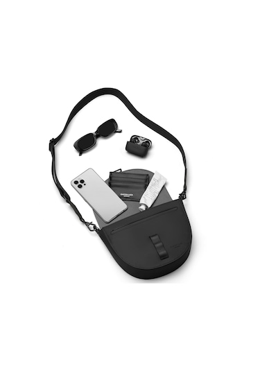 Gaston Luga Spläsh Moon Crossbody Omuz Çantası - Black Siyah