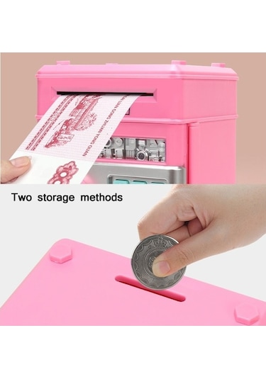 Tongxida Şifreli Kasa Çocuk Tasarruf Makinesi, Kırmızı-siyah Renk