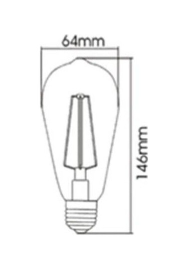 Rustik Led Ampül Flamanlı Şeffaf 8w Beyaz Işık Ct-4353-b Tekli Beyaz Işık E27 Led Ampul 8 Watt Yok A