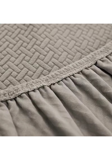 Upmall Tuğla Desen Koltuk Örtüsü Çekyat Kılıfı 3311 Takım Vizon