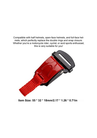 Dianziye Motosiklet Kaskı Hızlı Serbest Bırakma Kilit Seti - Profesyonel Metal 6 Bölümlü Kırmızı Takviye Kilit - Kolay Kurulum, Tüm Kask Türlerine Uyumlu