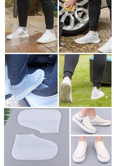 Trendpoint Silikon Yağmur Koruyucu Ayakkabı Kılıfı Kaymaz Su Kir