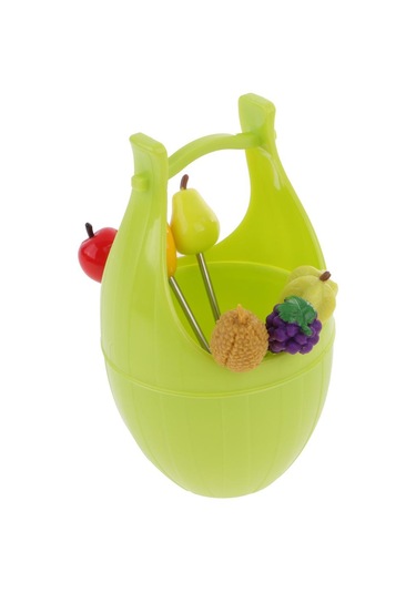 Suntek 1 Set Mix Meyve Çatalları Fıçı Tutucu Snack Yiyecek