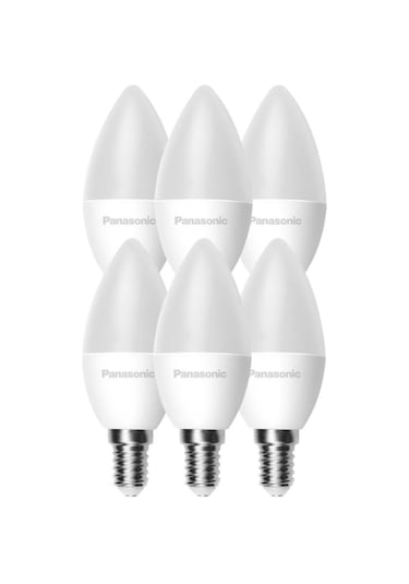 Panasonic 6,5w 50w Led Mum Ampul Sarı 2700k - E14 6 Adet Avize Lambası