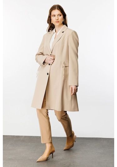 Ekol Minimalist Midi Pardesü: Günlük & İş Stilleri İçin Oversized Camel