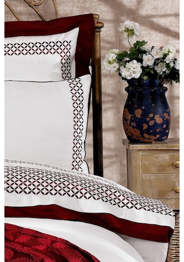 Nazik Home Sandy Nevresim Takımı Çk Bordo