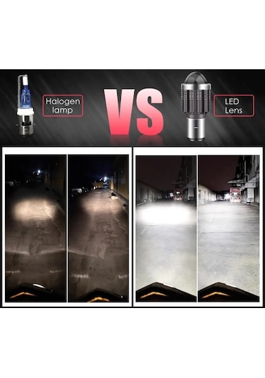 Far Ampulü Led Otomobil H4 Mercek Led Sarı-beyaz 1 Adet