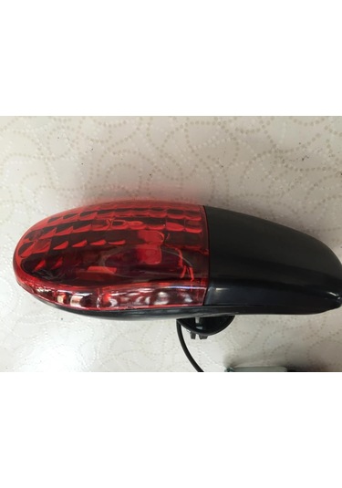 Bisiklet 8 Sesli Işıklı Siren Korna Kırmızı - Siyah