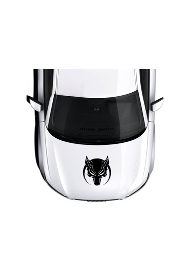 Börü Sticker - Kurt Sticker - Oto Sticker - 46cmx50cm - Siyah