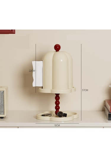 Beige Antik Tarzdaki Fransız Retro Doku Kutusu Gelişmiş Kutu Beyaz