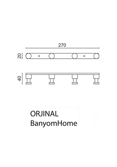 Çelik Banyo Paslanmaz Pirinç Mat Siyah Flora Askılık Dörtlü Askılık Banyo Askısı Siyah