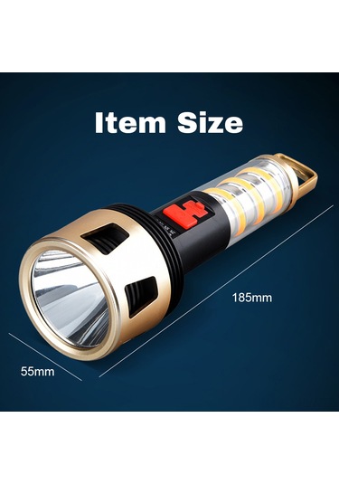 Maiyame Ef-01 Taşınabilir Led Fener, Kamp Aydınlatma, 4 Işık Modu, Su Geçirmez, 1200mah Pil, Altın Renk Altın