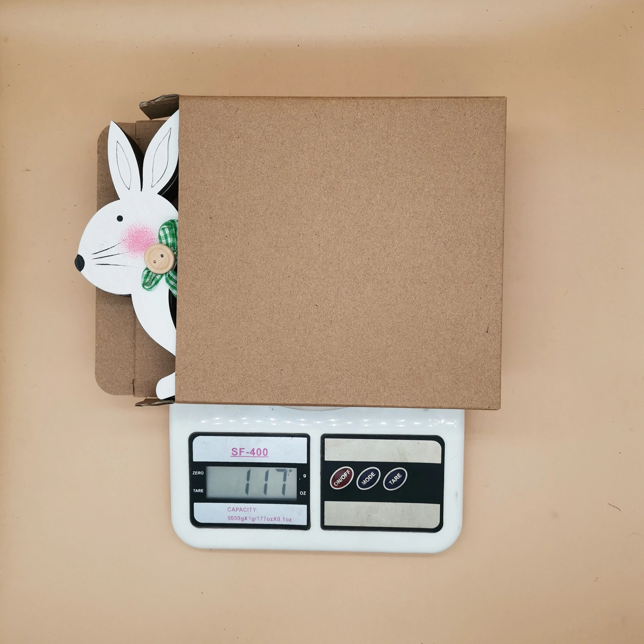 Folinda Led Işıklı Ahşap Paskalya Tavşanı Dekorasyon, Islak Işık Effekti İle Ev/parti/ofis Zenginleştirici 3 Adet Ag10 Pil Dahil