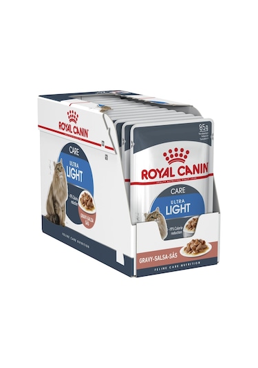 ​Royal Canin Ultra Light Gravy Düşük Kalorili Pouch Yetişkin Kedi Maması 12 x 85 G