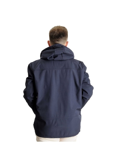 Mode Xl Erkek Softshell Parcalı Kapsonlu Mont 21235 Lacivert 001