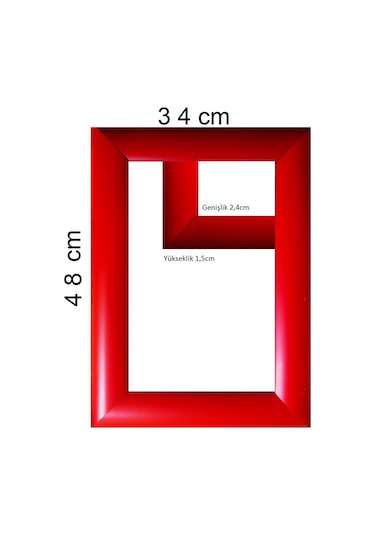 SarPlus Balıksırtı Puzzle Çerçevesi 500 Parça 68 CM x 48 CM Kırmızı