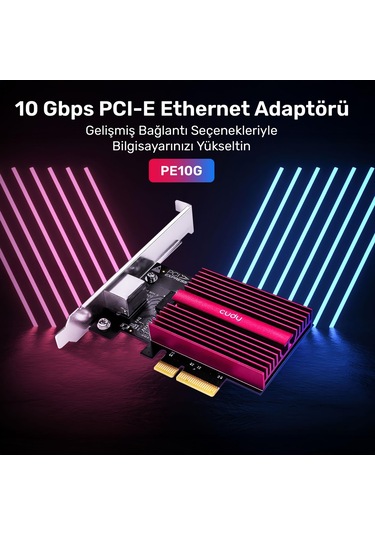 Cudy Pe10g Wol 10.000mbps Multi-gigabit Pcı Ethernet Ağ Kartı