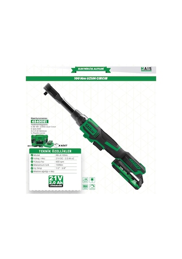 Haispro Akülü Uzun Cırcır 100 Nm Rb-jl100al Çift Akülü