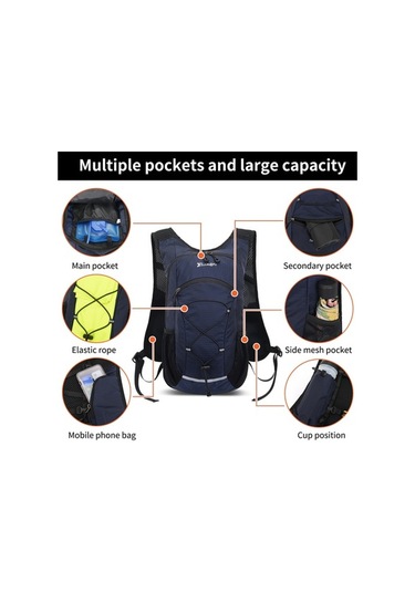 Dancemonkey Açık Çanta Yürüyüş Sırt Çantası Su Geçirmez Hafif Seyahat Sırt Çantaları Erkekler Kadınlar Göl Mavisi Mavi