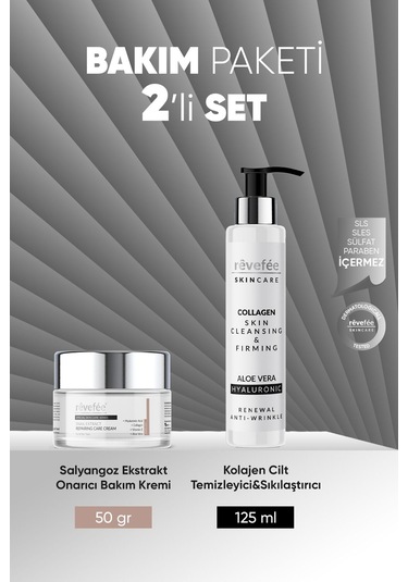 Salyangoz Ekstraktlı Onarıcı Bakım Kremi & Kolajen Cilt Temizleyici Ve Sıkılaştırıcı