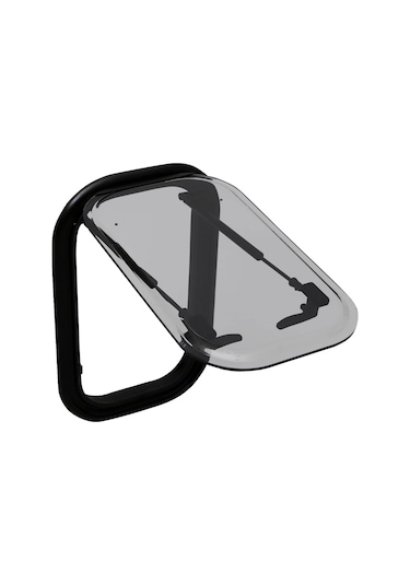 Babarvy 30x50cm Dikey 90 Amortisörlü Karavan Camı / Pencere Siyah