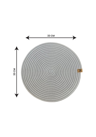 6 Lı Yuvarlak Supla Takımı Kolay Temizlenebilir, Modern Sofralar İçin Bej