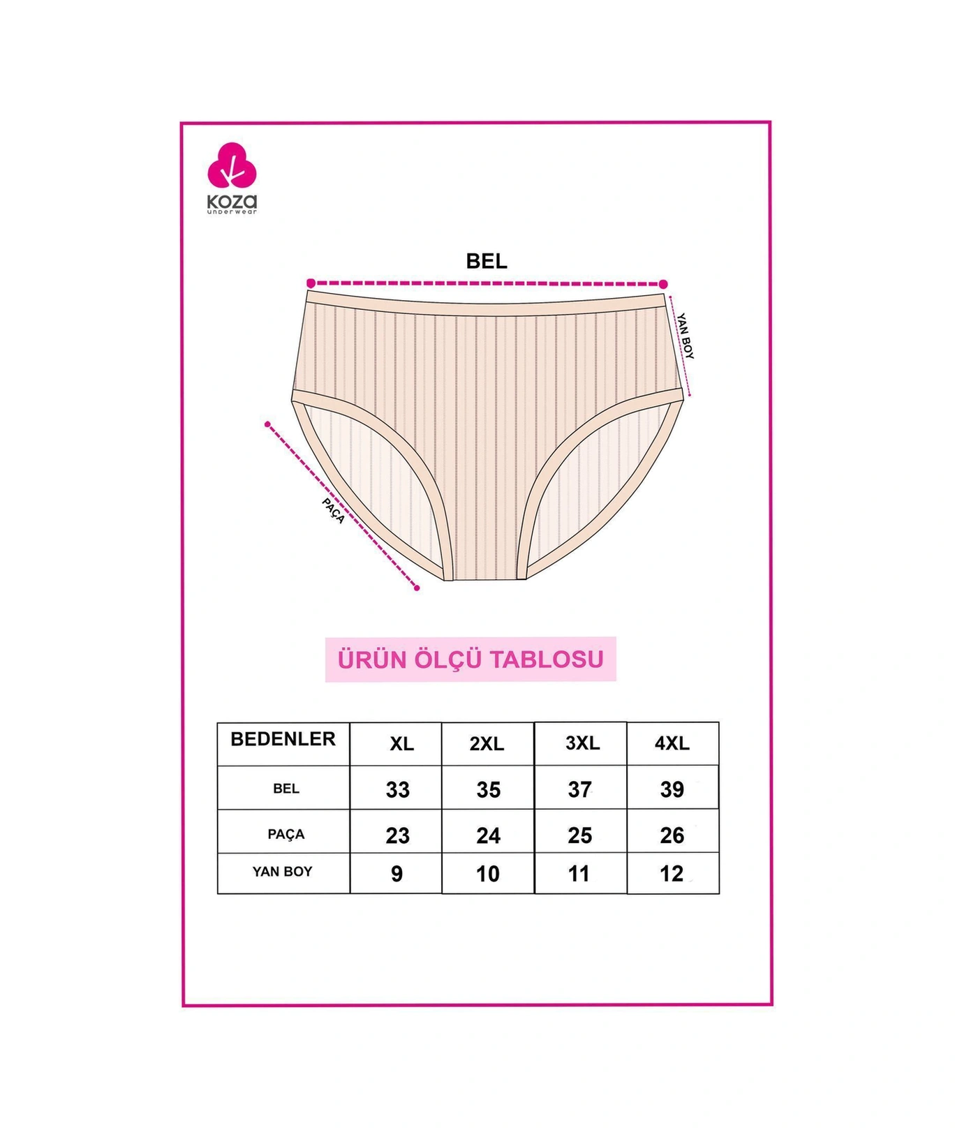 Kadın 7'li Curve Büyük Beden Battal Ajur Kaşkorse Bato 2088 2088-2