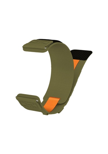 Galaxy Watch 42mm Zore Krd-112 20mm Orbital Örgülü Halat Tasarımlı Naylon Kumaş Hasır Kordon-turuncu