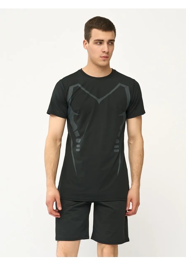 Ynaı Sportwear Antrenmanlar İçin Spor Takımı/rashguard 2'si 1 Arada 244500305 Siyah