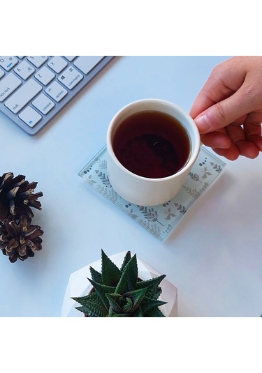 Decorita Cam Bardak Altlığı 4'lü Takım Cervus Deer 10 CM x 10 CM Çok Renkli