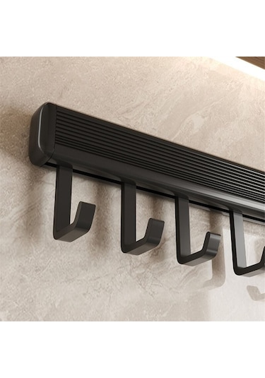 8 Kancalı Mutfak Kancası Duvar Askısı Askısı Kaşık Kürek Kesme Tahtası Düzenleyici Mutfak Aksesuarları, Gri Diğer