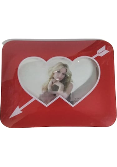 cam çerçeve kalpli 13*18 cm