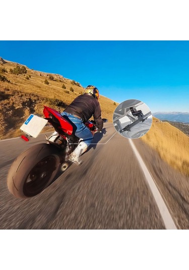 Motosiklet Selfie Çubuğu Destek Kelepçesi Siyah