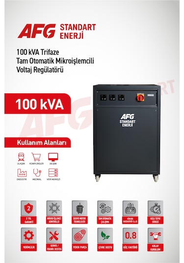 100 Kva Trifaze Tam Otomatik Mikroişlemcili Voltaj Regülatörü