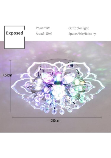 Beyaz Modern Kristal Yaprakları Led Tavan Işık Koridor Koridor Koridor Merdiven Mutfak Kahve Barı Kapalı Lamba Gizli Beyaz